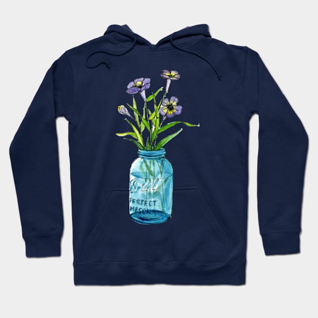 mason jar & flowers Hoodie by sophiebeckham